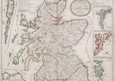 SCARCE CORONELLI NOLIN MAP OF SCOTLAND    JAMES III   Of Scotland