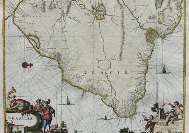 BRAZIL  NIEUHOFF  MAP  1703