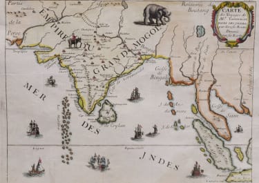 TAVERNIER RARE  MAP OF INDIA SIAM SUMATRA