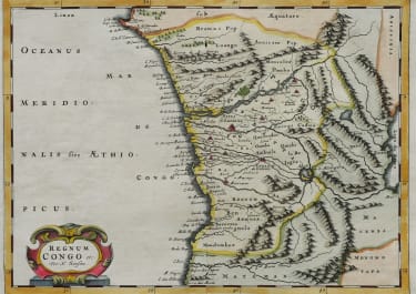 SANSON MAP OF THE CONGO 1679