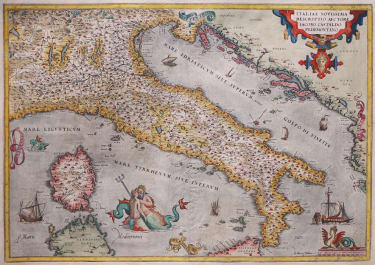 ITALY   STUNNING MAP  ORETELIUS  1584