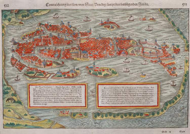 VENICE   MUNSTER  EARLY MAP  BIRDS EYE VIEW