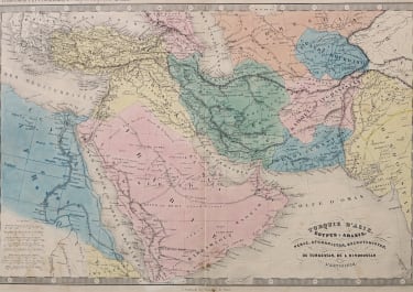 MIDDLE EAST  ARABIA AFGHANISTAN  ANSART ORIG COLOUR 1840