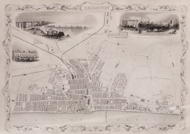 RAPKINS SCARCE MAP OF BRIGHTON