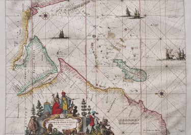 RENARD SEA CHART OF EAST AFRICAN COAST AND INDIAN OCEAN ARABIA ETC 1715