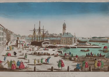 PORT OF BREST  VUE D'OPTIQUE  1760c