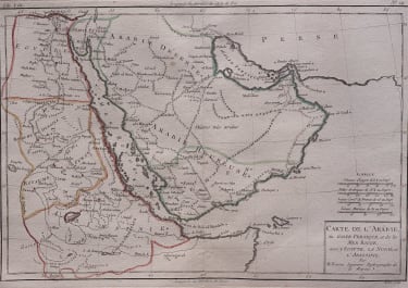 BONNE MAP OF ARABIA