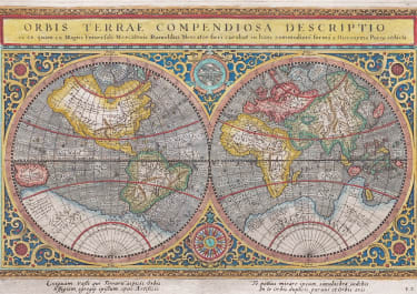 MERCATOE MAGINI REDUCED SIZE OF MERCATORS WORLD MAP 1598