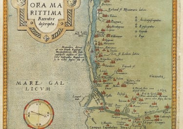 FRANCE MEDITERRANEAN COAST MARSEILLE TO NARBONNE ARLES AVIGNON  ORTELIUS ORIG COLOUR 1581