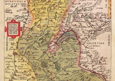 SAVIOE  BURGUNDY ORTELIUS FULL ORIGINAL COLOUR  1581