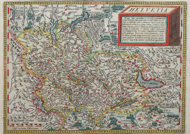 SWITZERLAND  BY MATHIAS QUAD  PRINTED BY BUSSEMACHER  1593 c