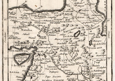 SANSON MAP EAST TURKEY  ARMENIA  1660c