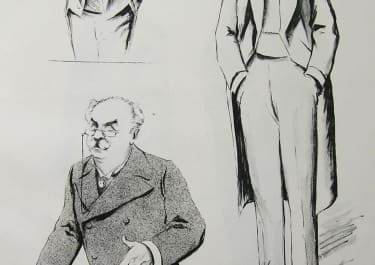 FRENCH POLITICAL CARICATURE MM LOCKROY , MILLEVOYE ET CUNEO D'ORNANO