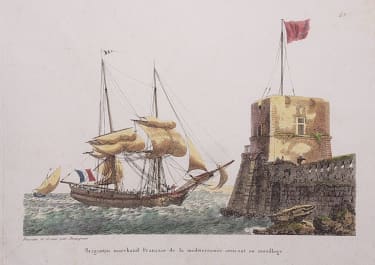 BRIGANTINE MARCHAND FRANCAIS DE LA MEDITERRANEE