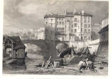 THE OLD BRIDGE ON THE SAONE LYONS