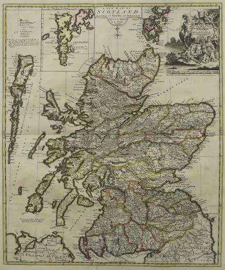 SCOTLAND A NEW MAP OF SCOTLAND || Michael Jennings Antique Maps and Prints