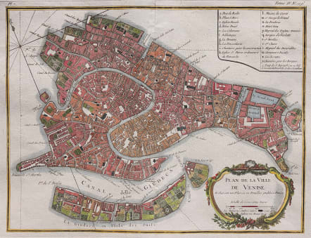 RARE PLAN OF VENICE || Michael Jennings Antique Maps and Prints