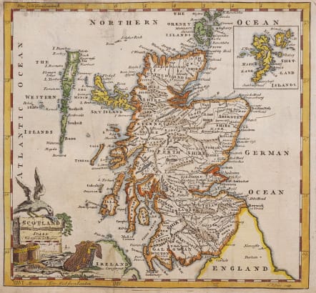 THOMAS JEFFERYS MAP OF SCOTLAND 1749 || Michael Jennings Antique Maps ...