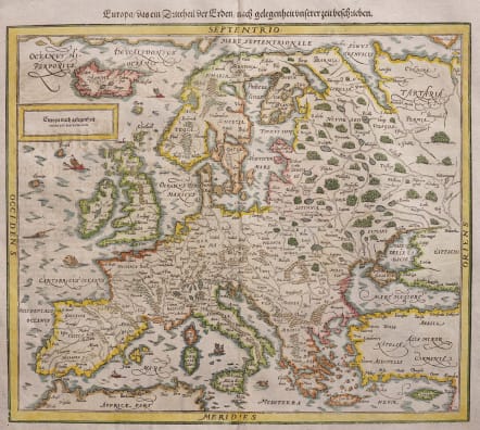 MUNSTER FOLIO EUROPE 1588 || Michael Jennings Antique Maps and Prints