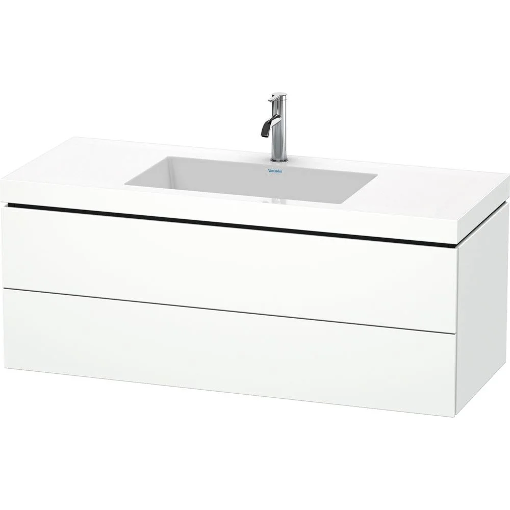 Duravit L-Cube Möbelwaschtisch c-bonded wandhängend mit 2 Auszügen und 1 Hahnloch 120 x 50 cm