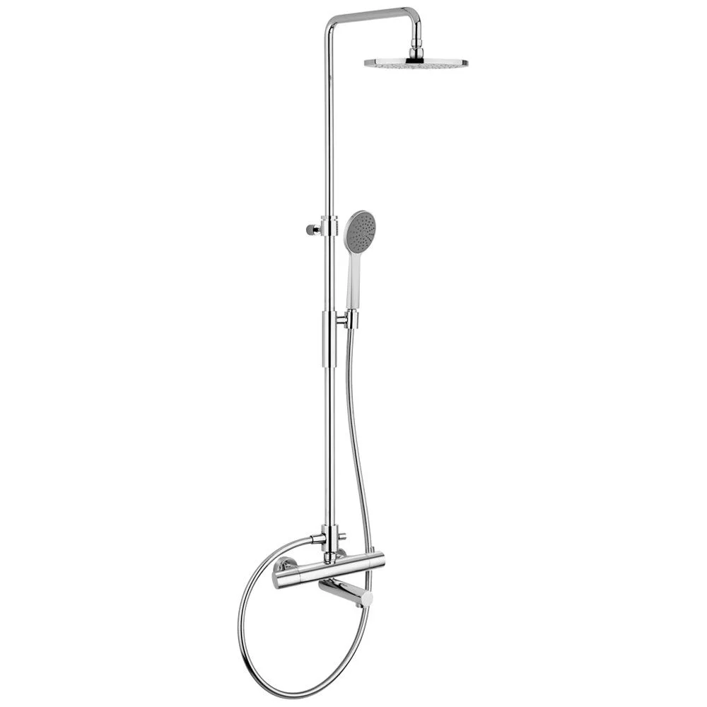 Kronenbach Duschsystem Aufputz mit Wannenthermostat und Kopfbrause Ø 22,5 cm, rund Kronenbach Duschsystem Aufputz mit Wannenthermostat und Kopfbrause Ø 22,5 cm, rund