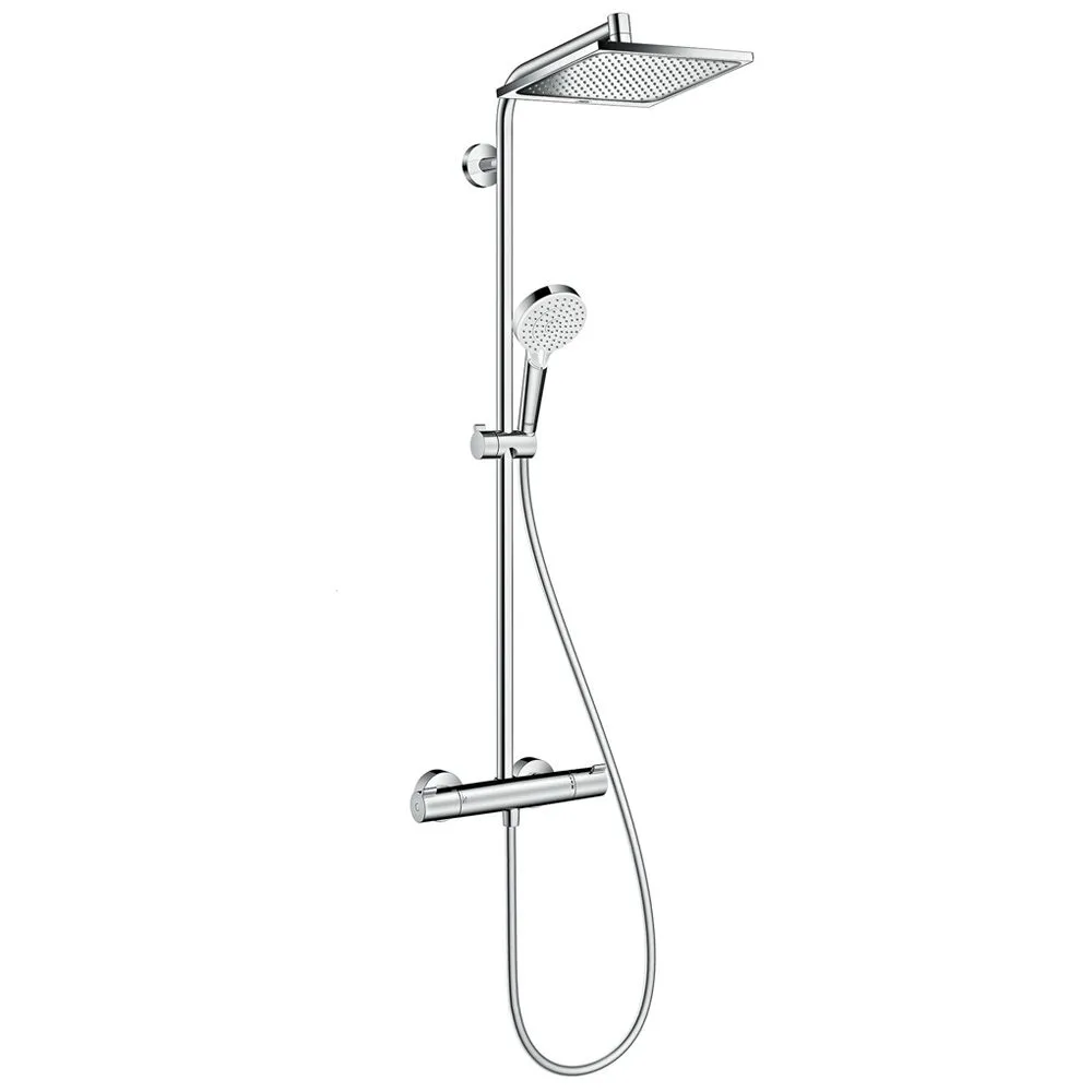 hansgrohe Crometta E 240 1jet Showerpipe EcoSmart hansgrohe Crometta E 240 1jet Showerpipe EcoSmart