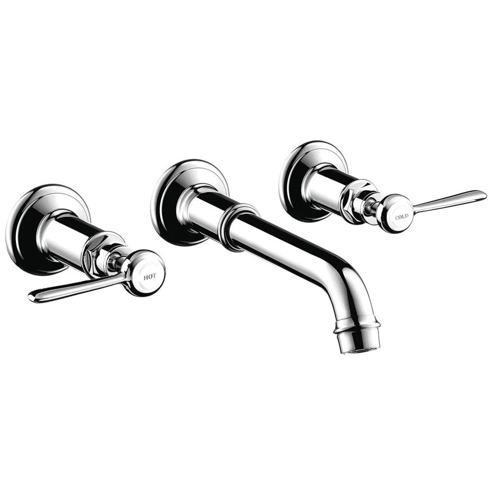 AXOR Montreux 3-Loch Waschtischarmatur UP für Wandmontage mit Hebelgriffen