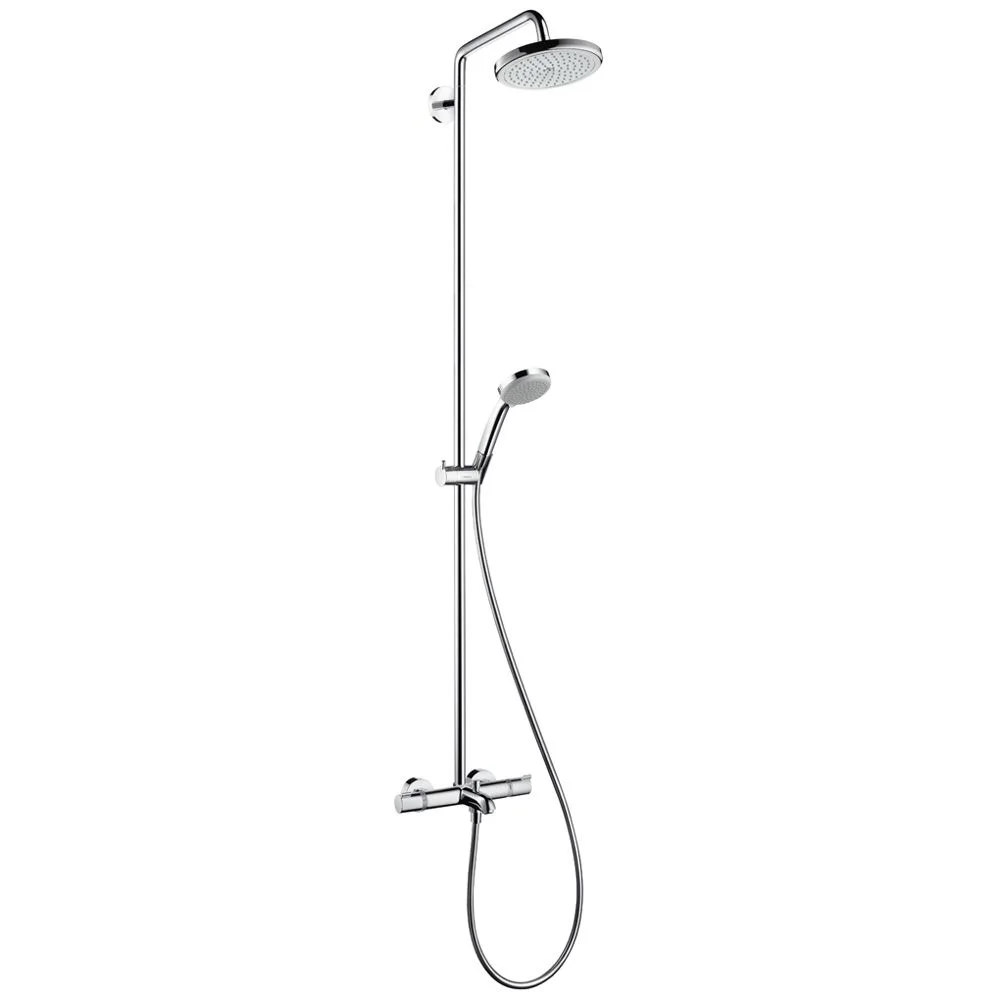 hansgrohe Croma 220 Showerpipe Wanne mit Brausearm 40 cm, schwenkbar hansgrohe Croma 220 Showerpipe Wanne mit Brausearm 40 cm, schwenkbar