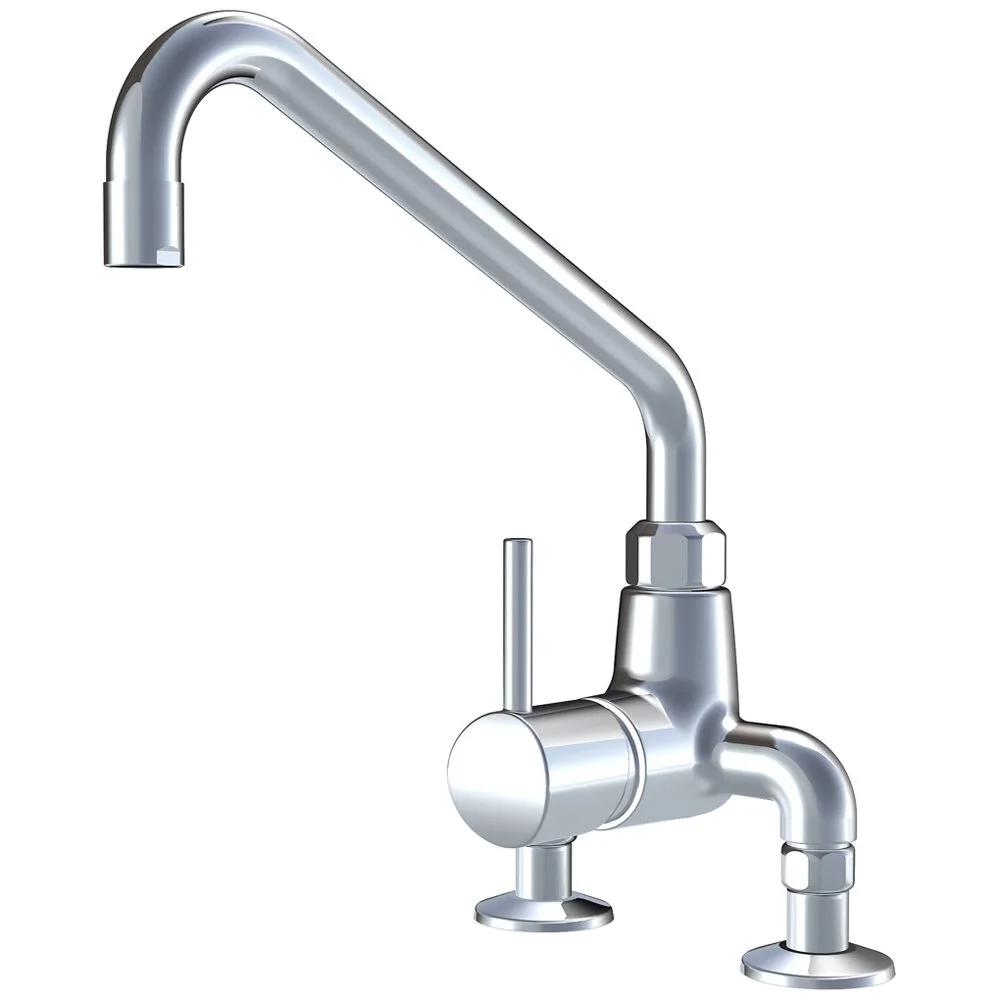 KWC Gastro Einhebel Spültisch-Zweiloch-Brückenbatterie für die Profiküche