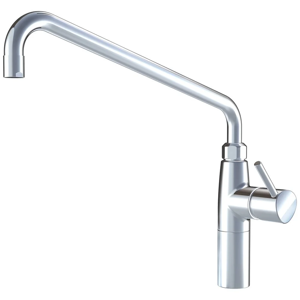 KWC Gastro Einhebel Spültischbatterie mit erhöhtem Sockel für die Profiküche, Ausladung 45 cm