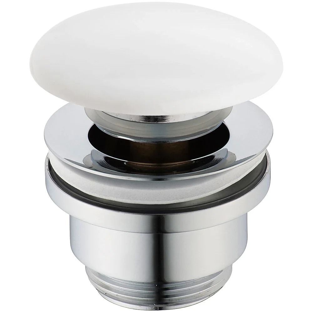 Kronenbach Pop Up Ablaufventil rund, kurz, keramische Abdeckung