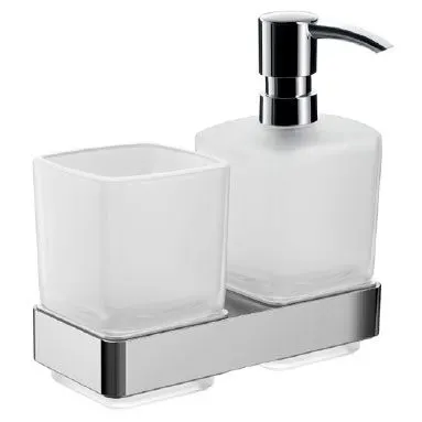 Emco Loft Glashalter mit Seifenspender und Mundglas