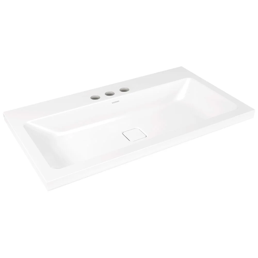 Kaldewei CONO Aufsatzwaschtisch 3084 mit 3 Hahnlochbohrungen, 90 cm
