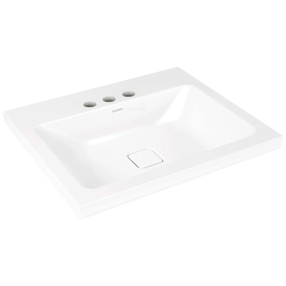 Kaldewei CONO Aufsatzwaschtisch 3083 mit 3 Hahnlochbohrungen, 60 cm