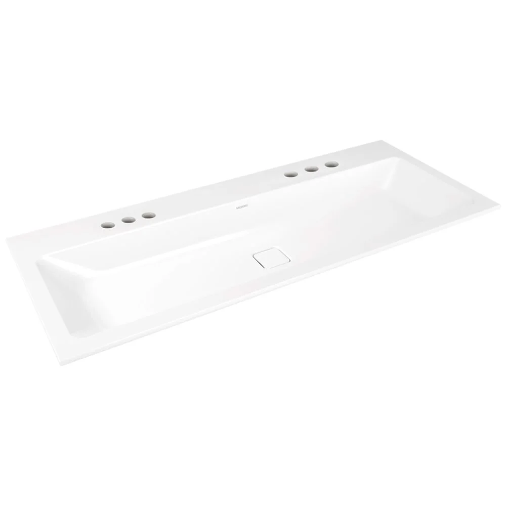 Kaldewei CONO Einbauwaschtisch 3082 mit 2 x 3 Hahnlochbohrung, 120 cm Kaldewei CONO Einbauwaschtisch 3082 mit 2 x 3 Hahnlochbohrung, 120 cm