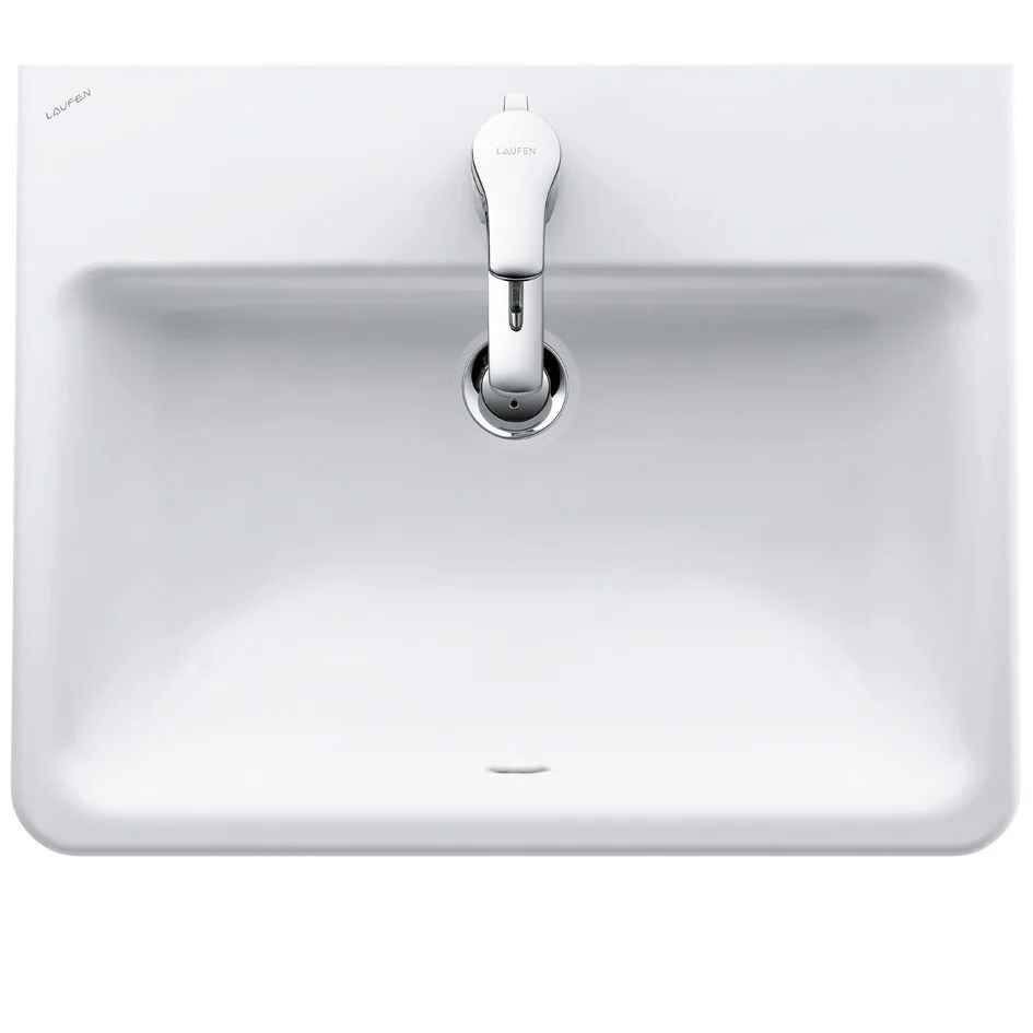 LAUFEN PRO S Einbauwaschtisch 56 cm von oben mit Hahnloch und Überlauf