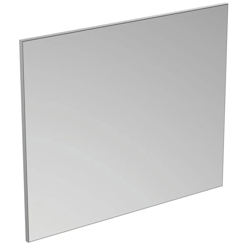 Ideal Standard Badspiegel Mirror & Light mit Rahmen in Aluminiumoptik, 120 x 100 cm