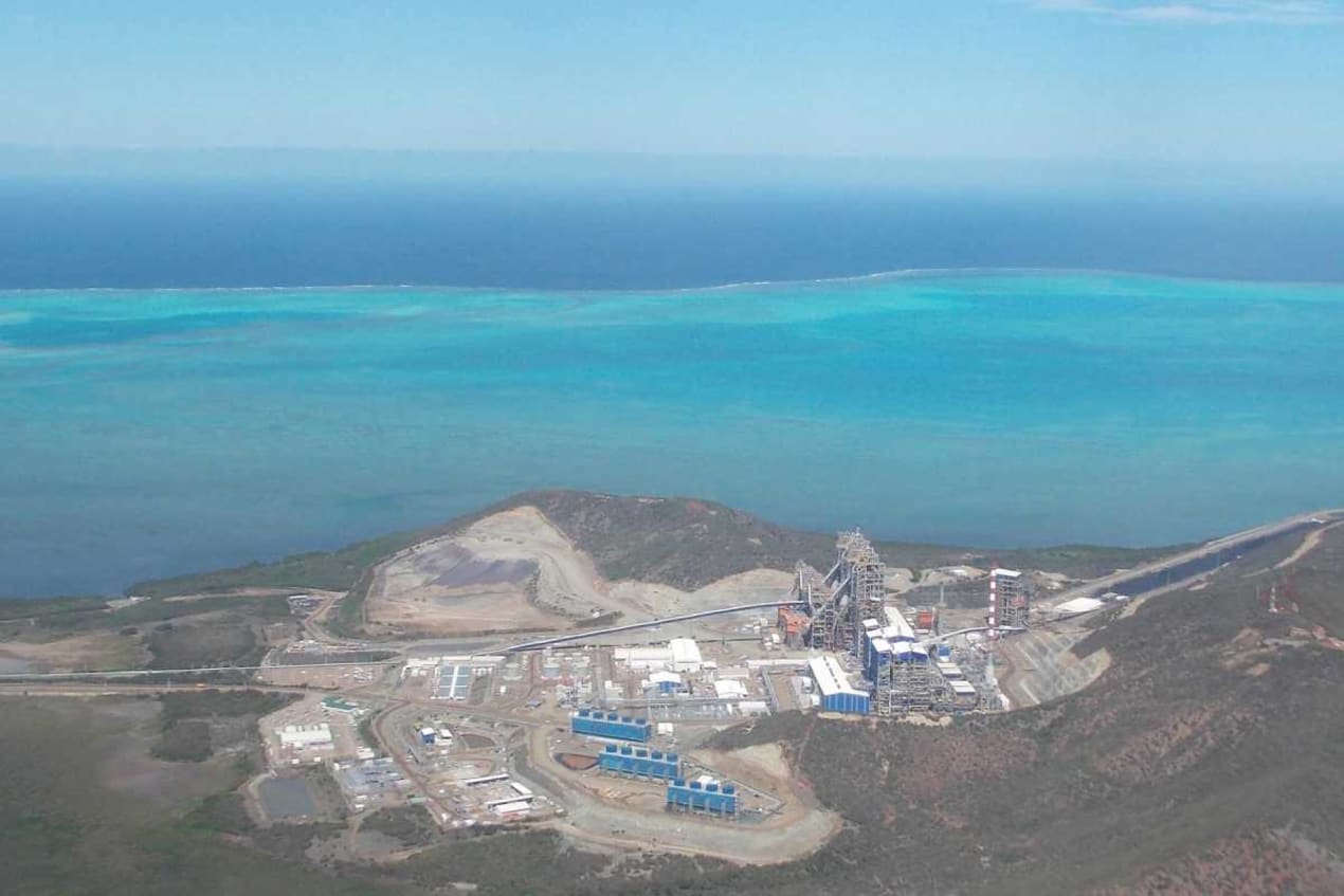 De Koniambo-mijn in het noorden van Nieuw-Caledonië.