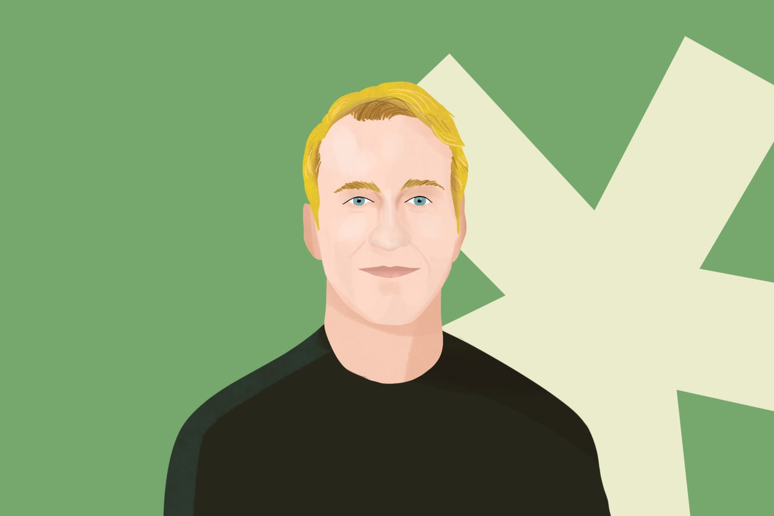 getekend portret van Sacha Dierckx