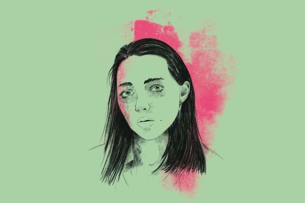 getekend portret van Vera Oleynikova