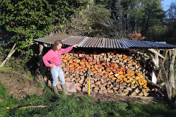 De vrouw en het hout