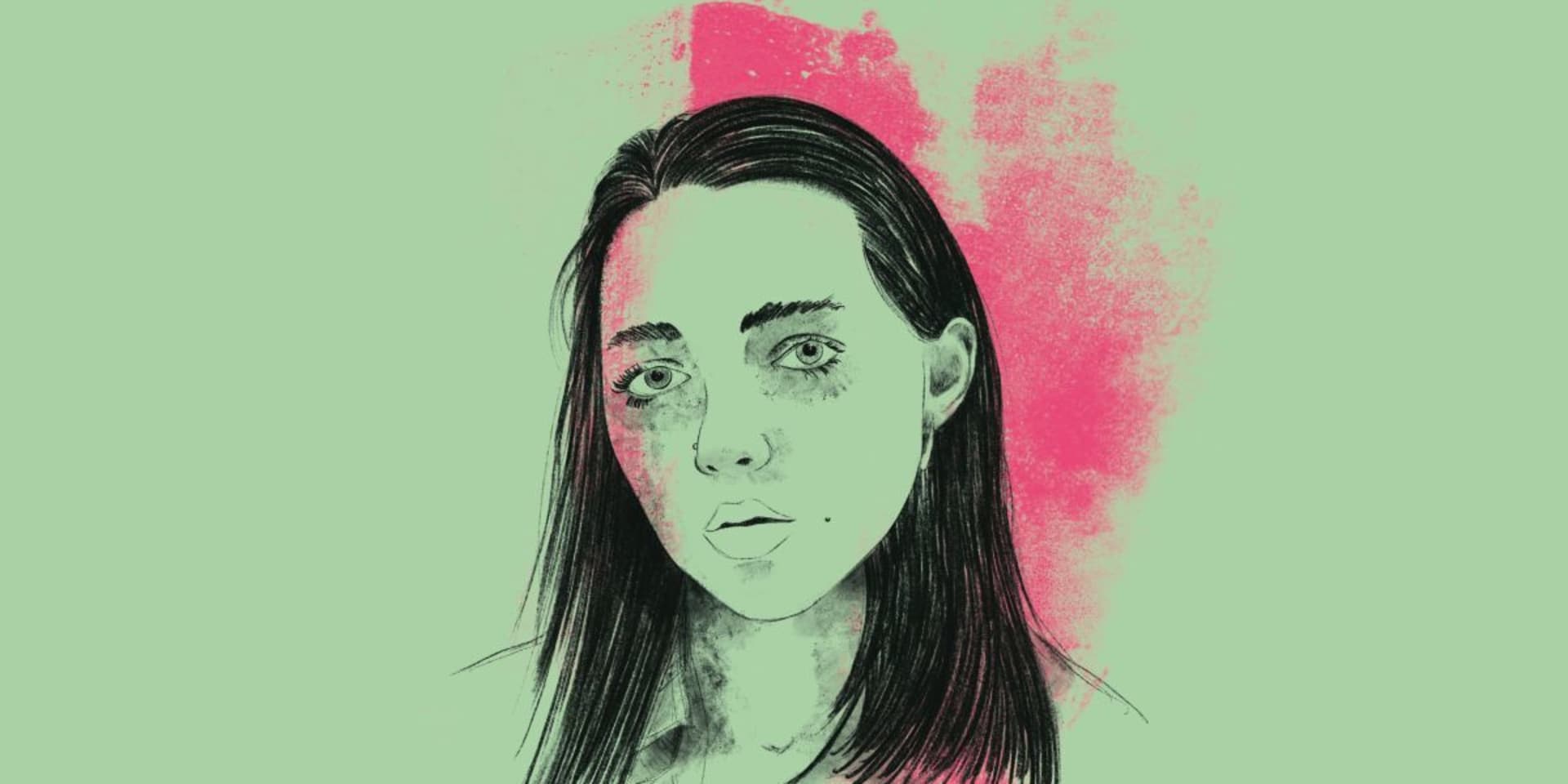 getekend portret van Vera Oleynikova