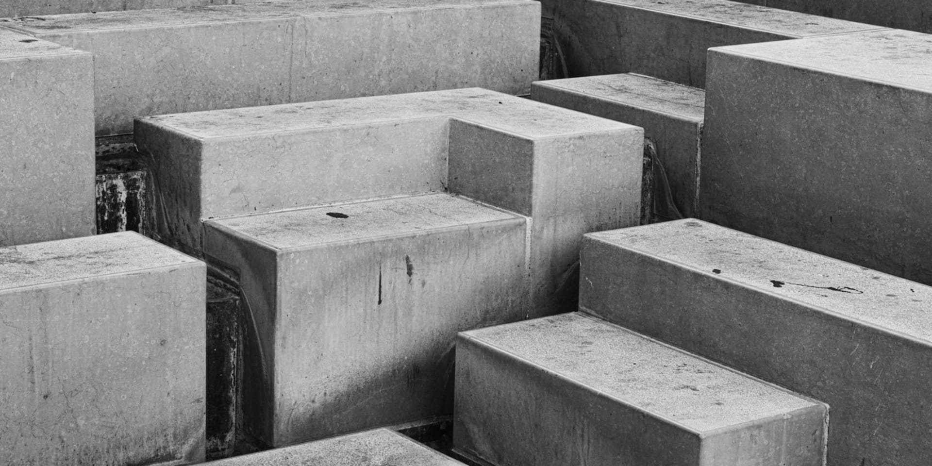 Abstracte minimalistische beton architectuur