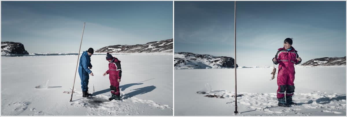 ‘Toen ik een gezin kreeg, ben ik gestopt als visser’, gaat Nuunorujuk verder. ‘Ik vond de gevaren te groot en heb ik me laten omscholen tot elektricien en loodgieter. Ik werk nu in de visfabriek.’