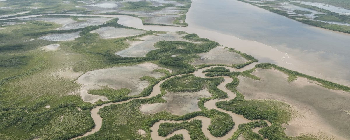 Delta van de Adelaide-rivier in Djukbinj National Park
