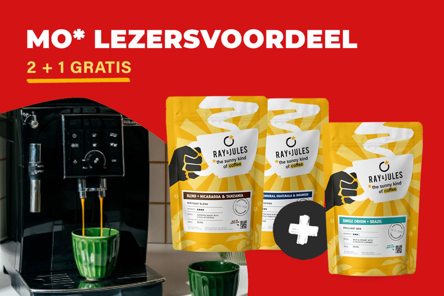 Voordelig koffiepakket van Ray & Jules voor MO*lezers