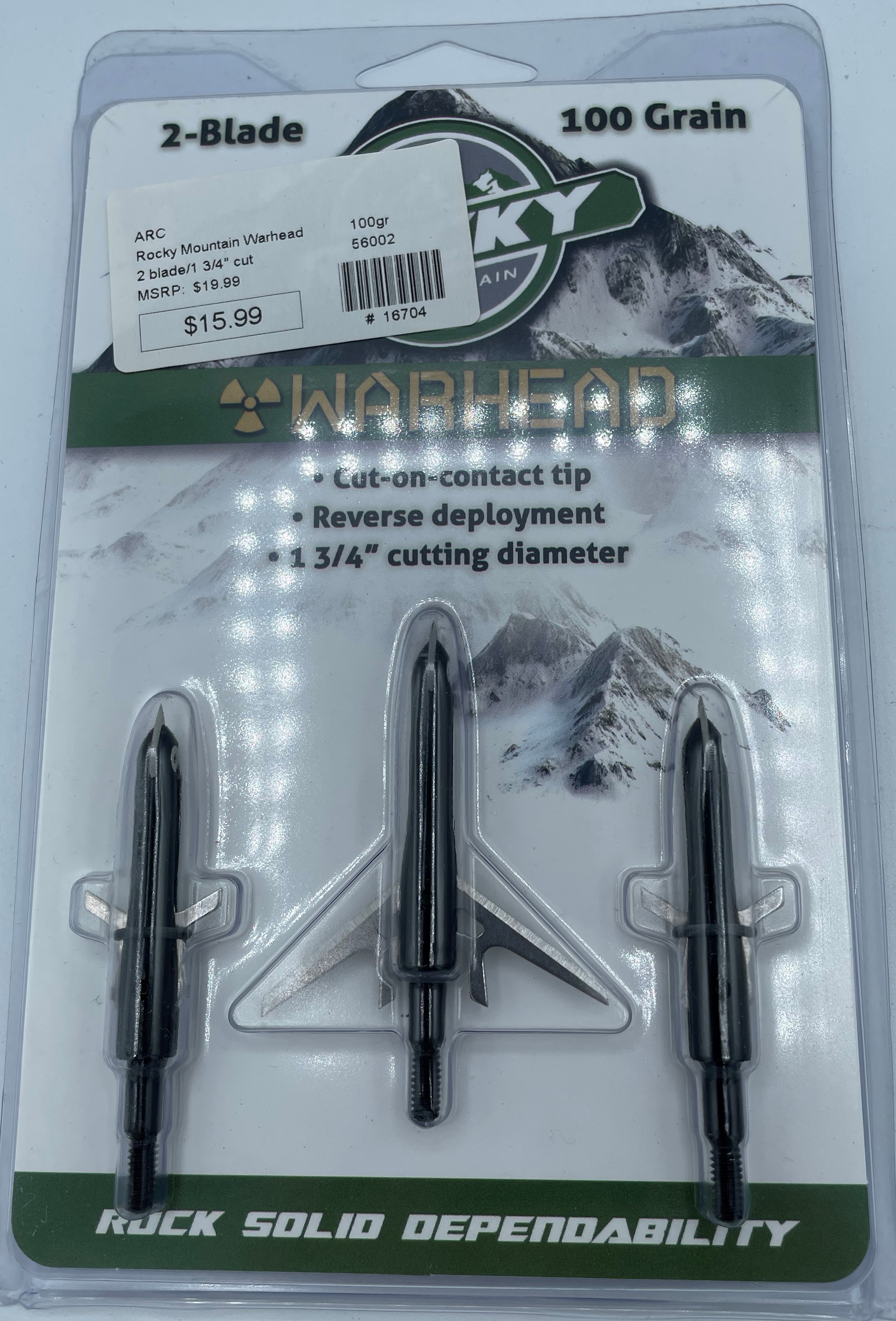 Rocky Mountain Warhead Broadheads (3 Pack)