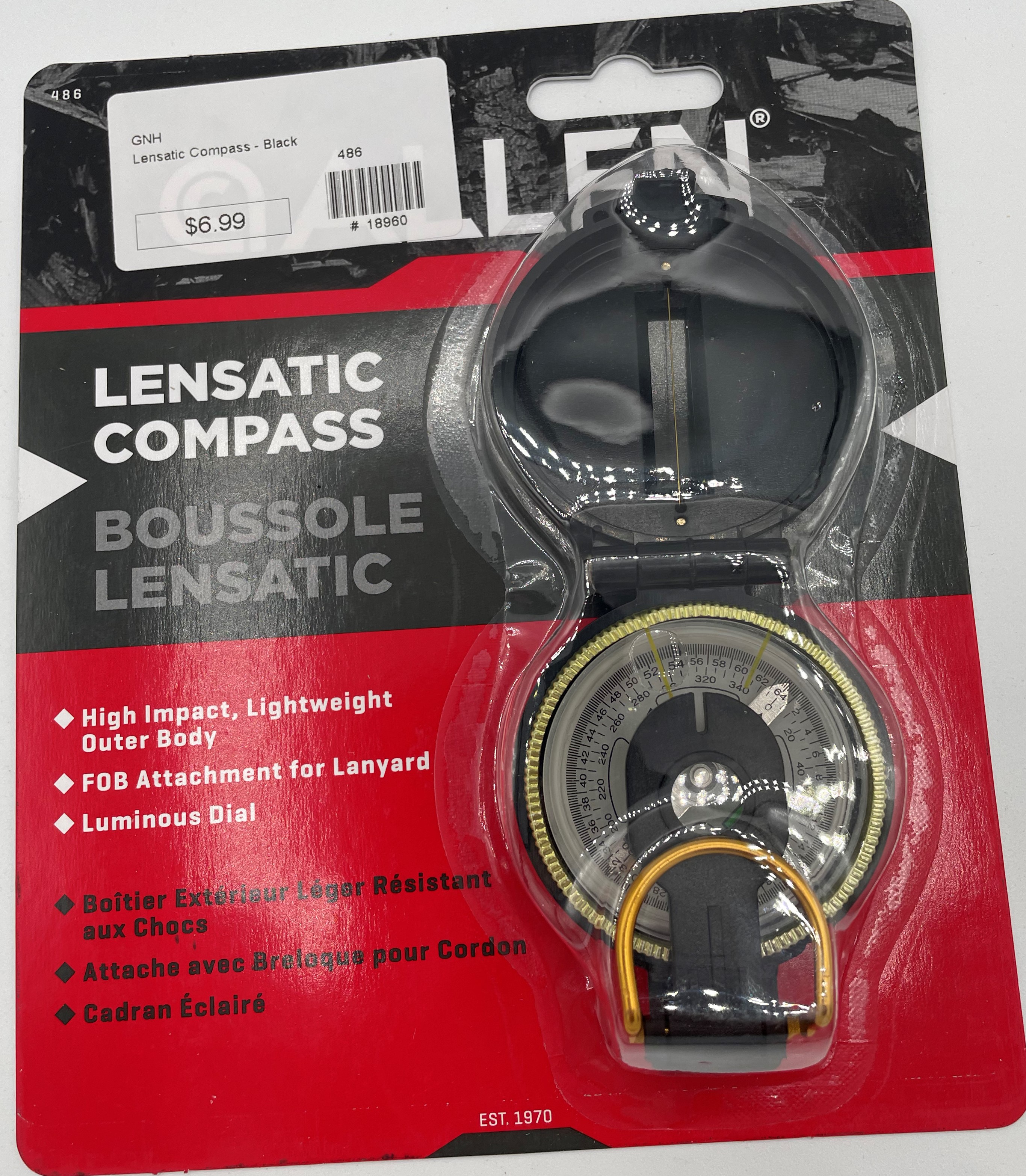 Allen Lensatic Compass (Black)