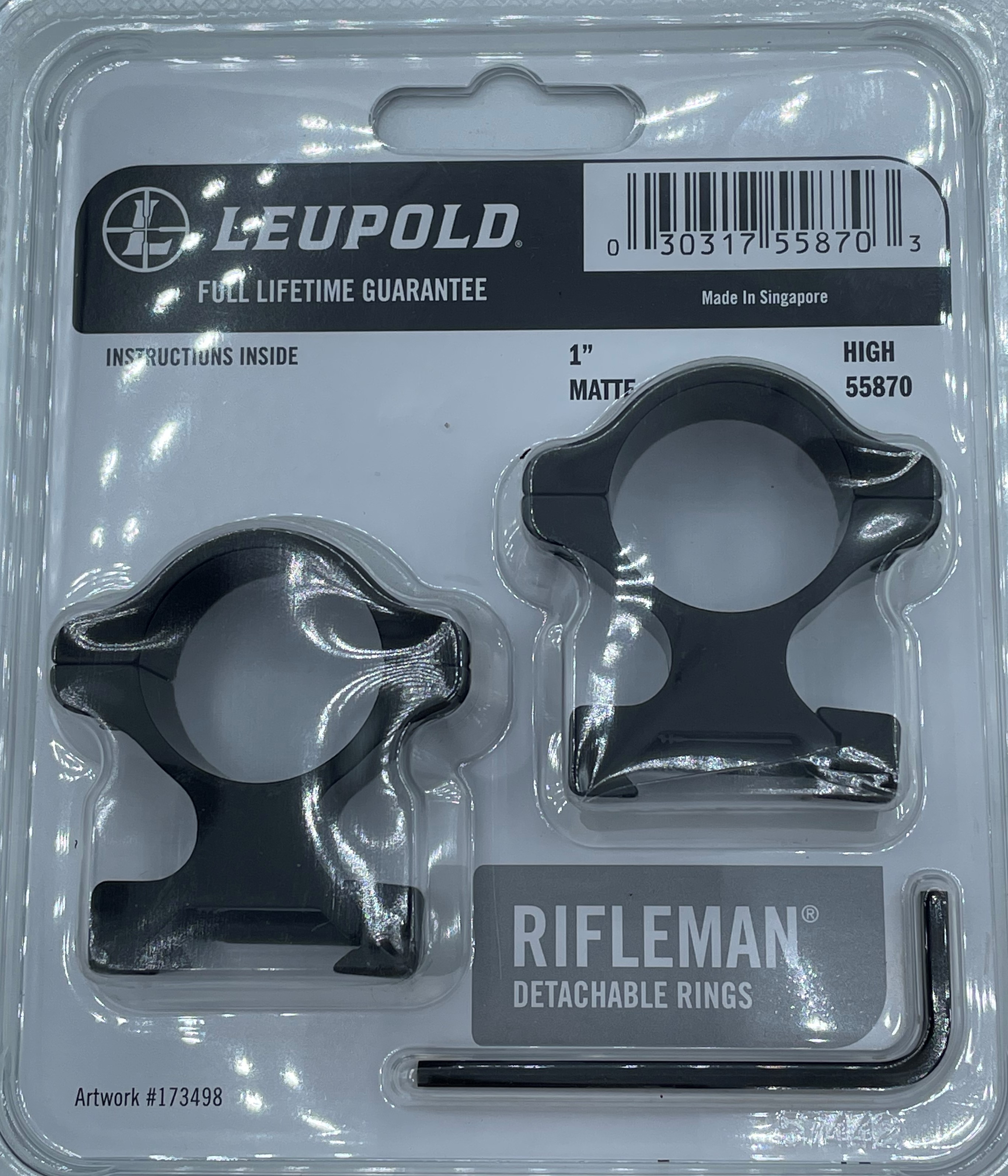 Leupold Aluminum 1" High Rifleman Detachable Scope Rings