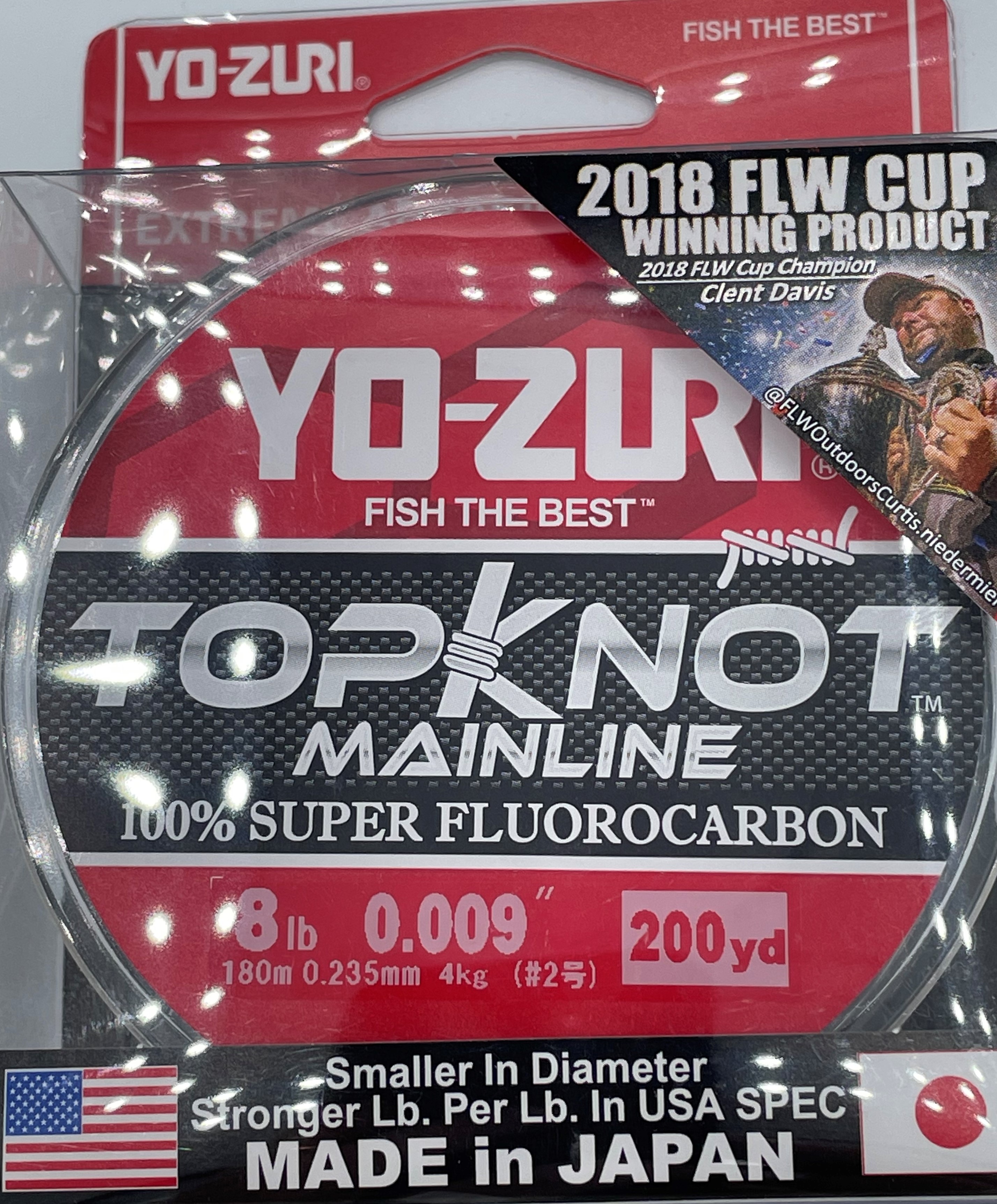 Yo-Zuri Top Knot Mainline 100% Flourocarbon Main Line - 8 Lb. Test